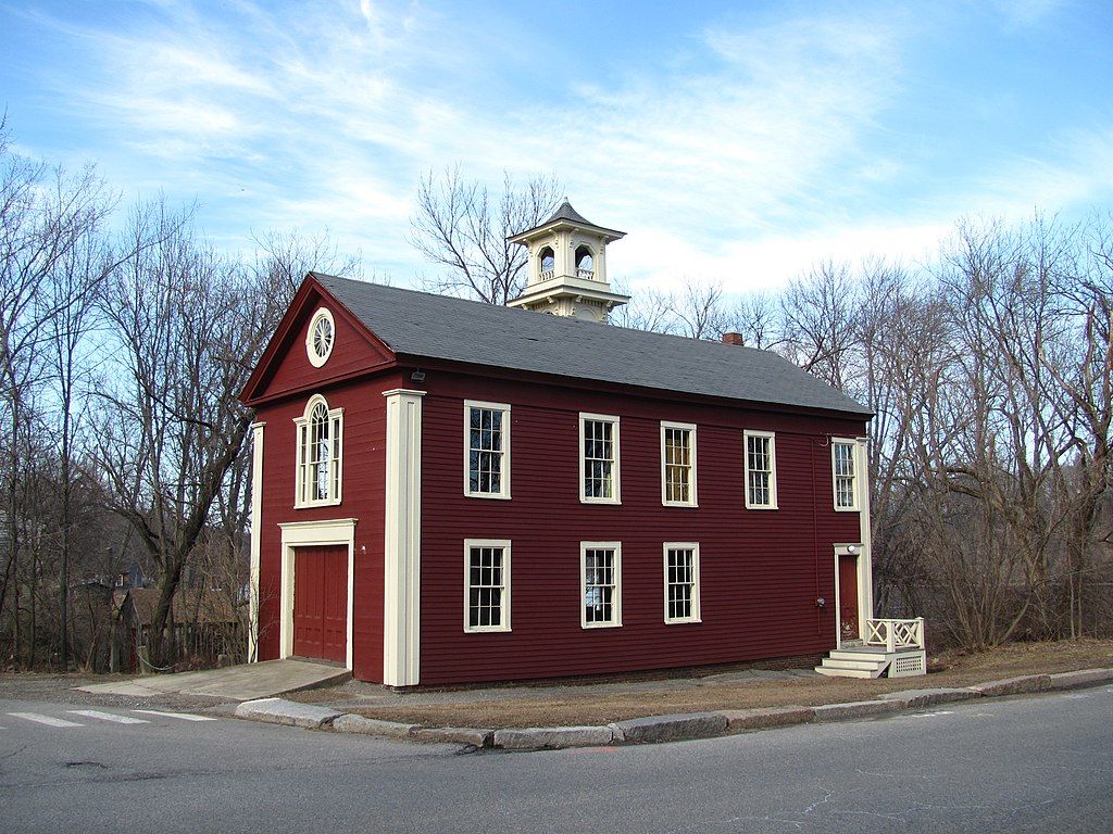 An old fire station at Rocks Village Historic District