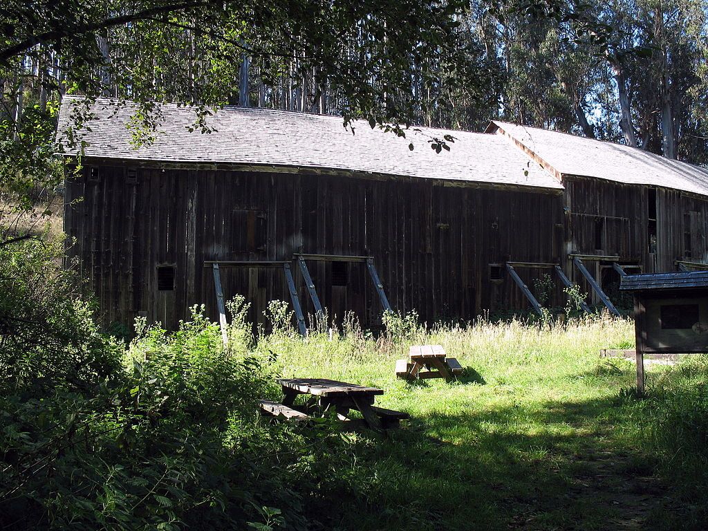 A wooden barn along Burleigh H. Murray Ranch