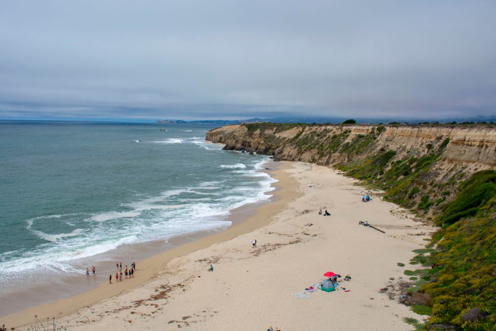 Aerial view of Cowell Ranch State Beach
