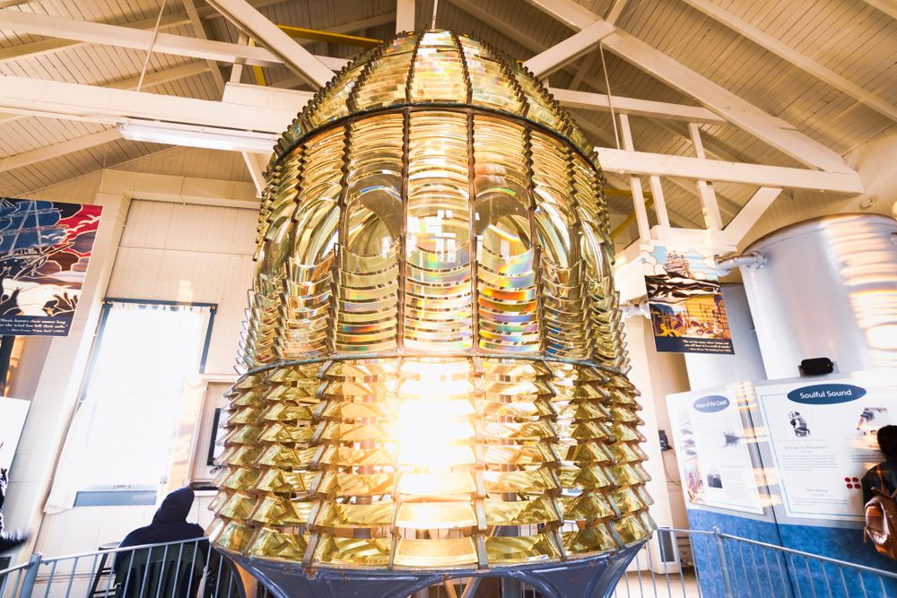A light at Pigeon Point Lighthouse