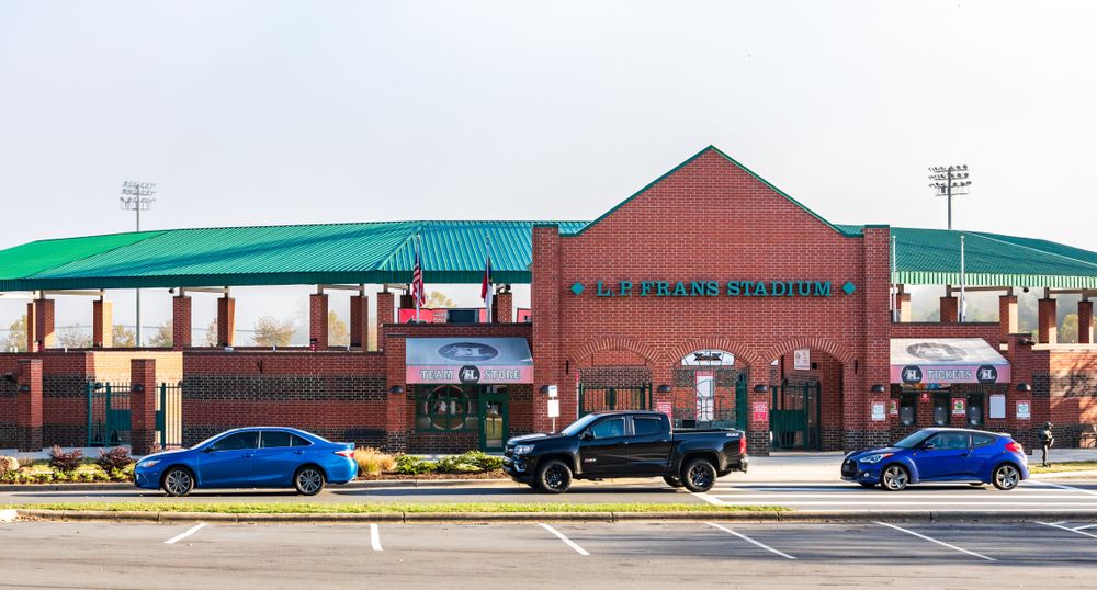 Exterior of L.P. Frans Stadium