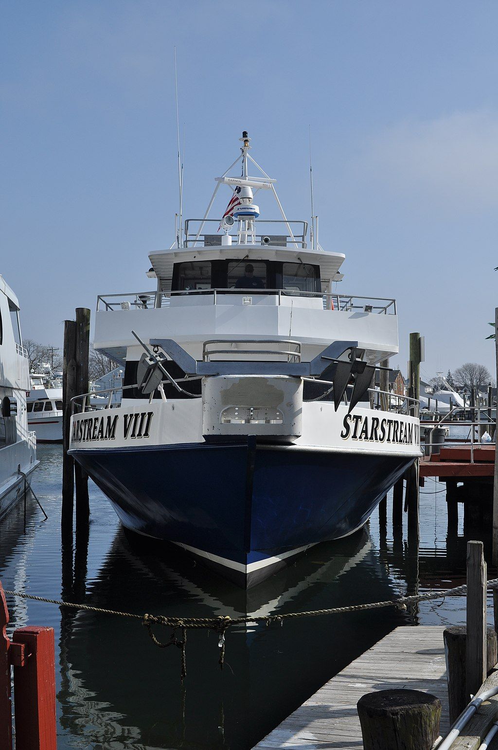 A boat at Freeport Nautical Mile