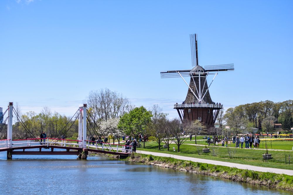 Scenic view of Windmill Island Gardens