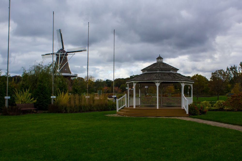 A shed at Windmill Island Gardens