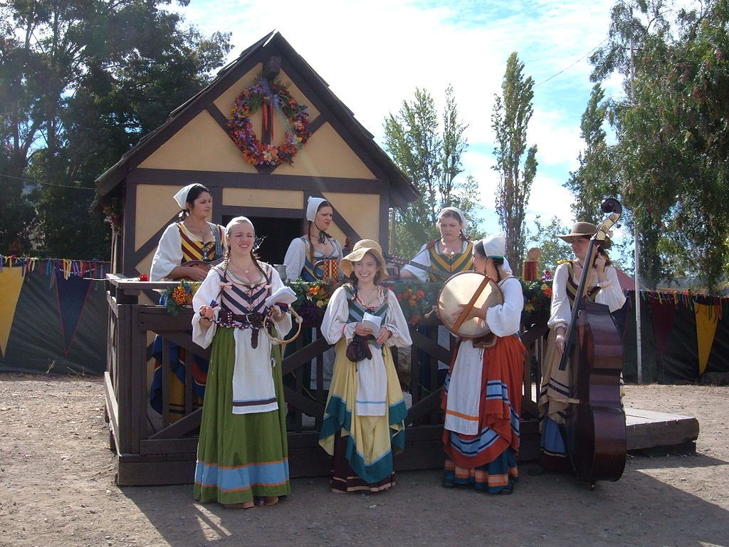Women wearing costumes at Northern California Renaissance Faire