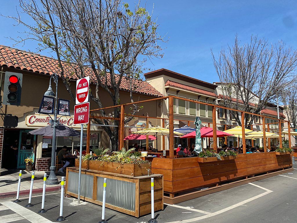 Shops along Downtown Hollister Historic District