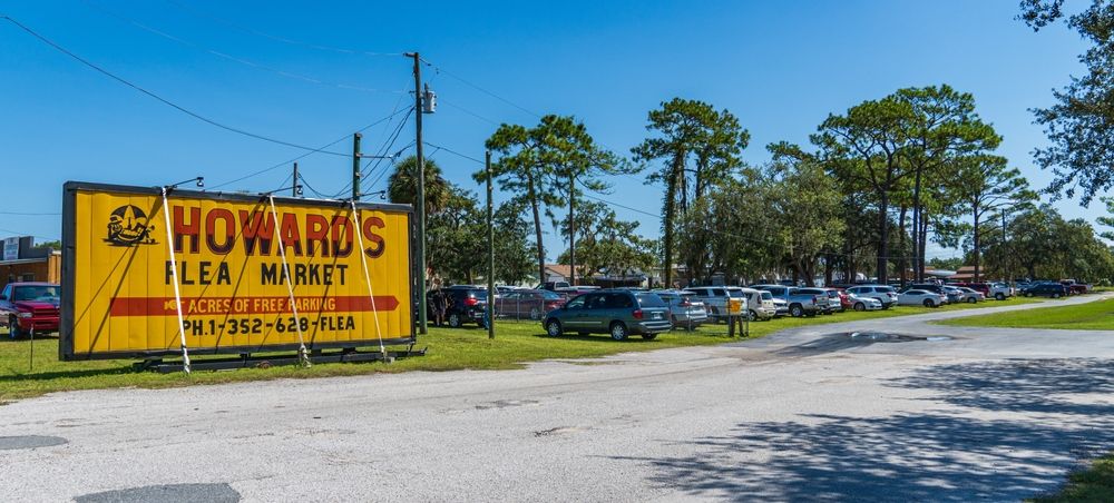 Signage of Howard's Flea Market