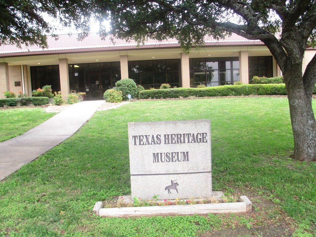 Welcome sign of Texas Heritage Museum