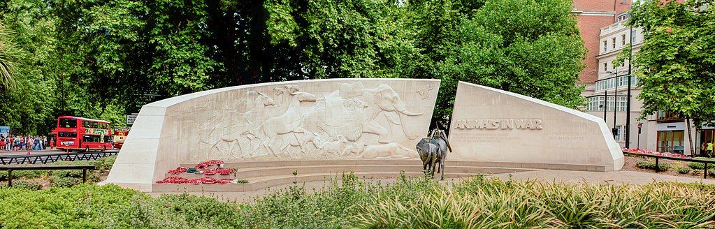 View of the animals in war memorial
