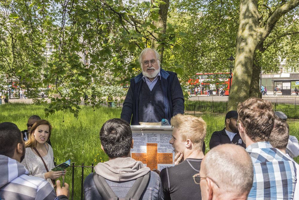 Public speaker at Speakers' Corner