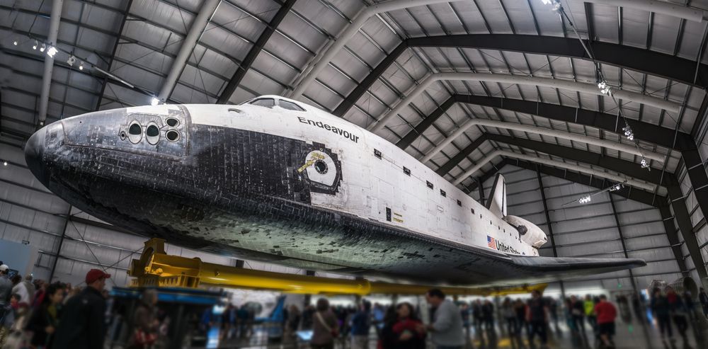 Endeavour space shuttle in California Science Center