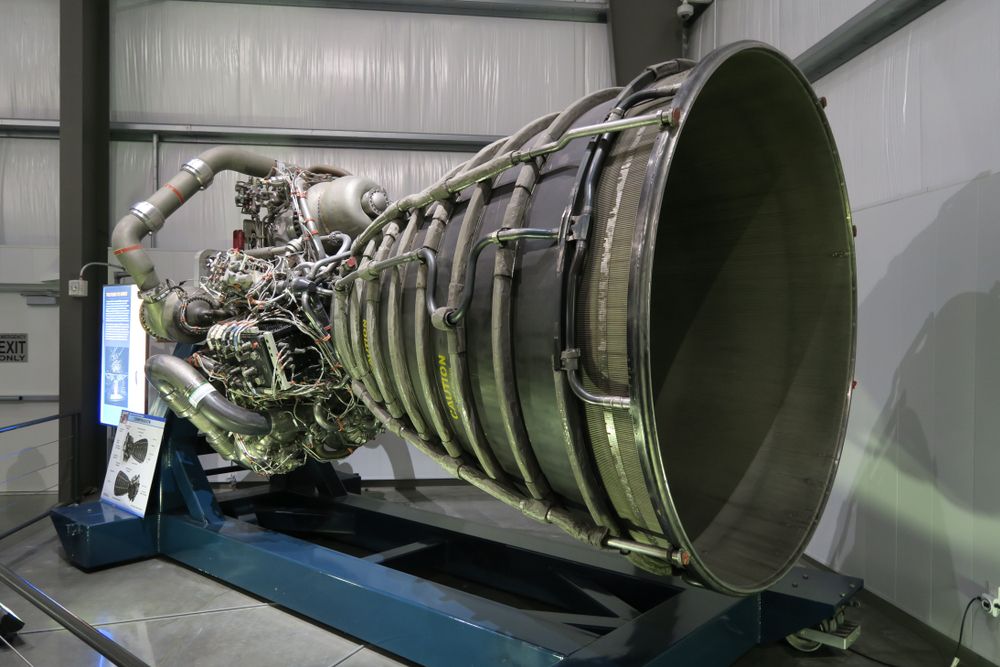 A space shuttle part displayed in California Science Center