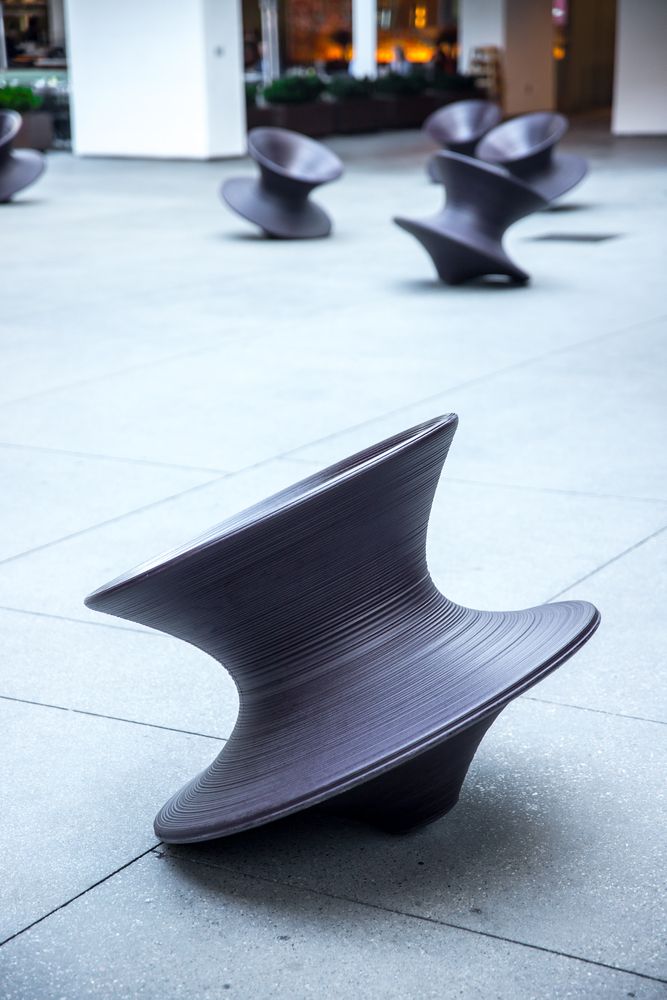 Sculptures on the Hammer Museum grounds