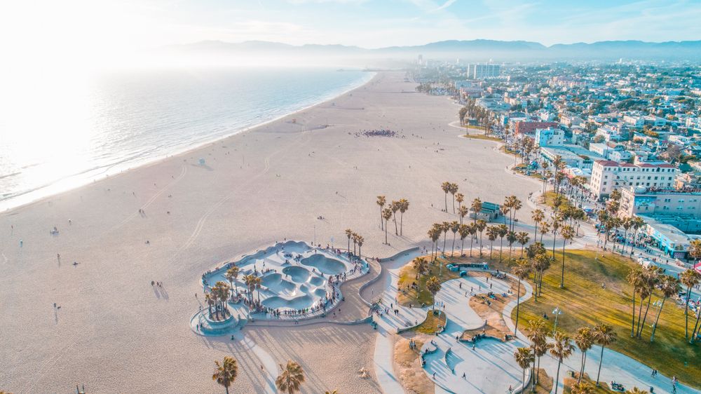 Aerial view of Venice Beach