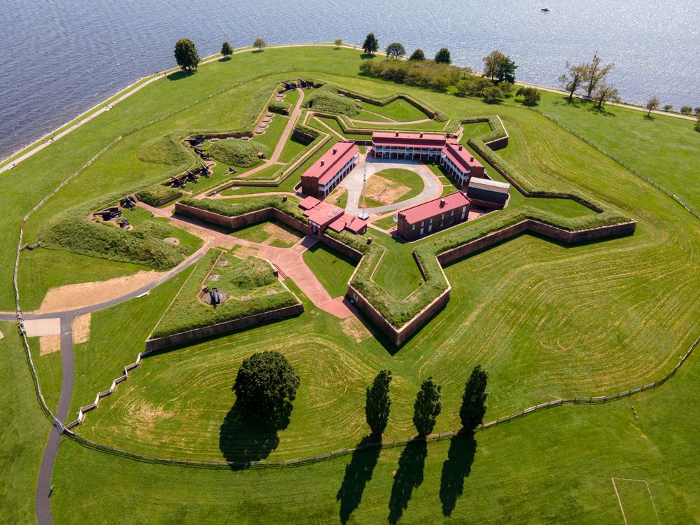 Aerial view of Fort McHenry