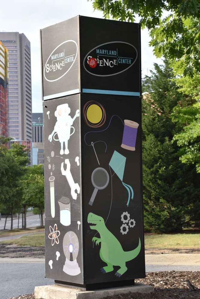 Welcome sign of the Maryland Science Center