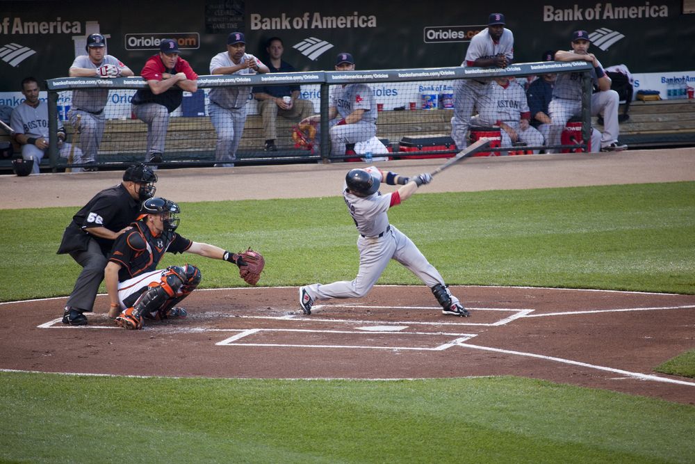 Baseball game in Oriole Park at Camden Yards