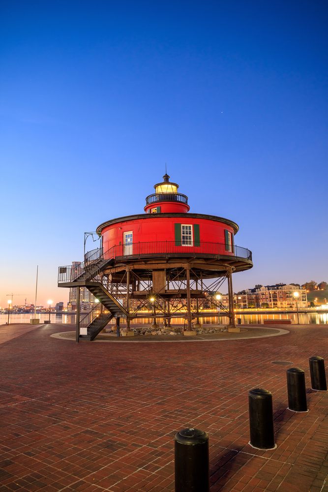 Exterior of the Seven Foot Knoll Lighthouse