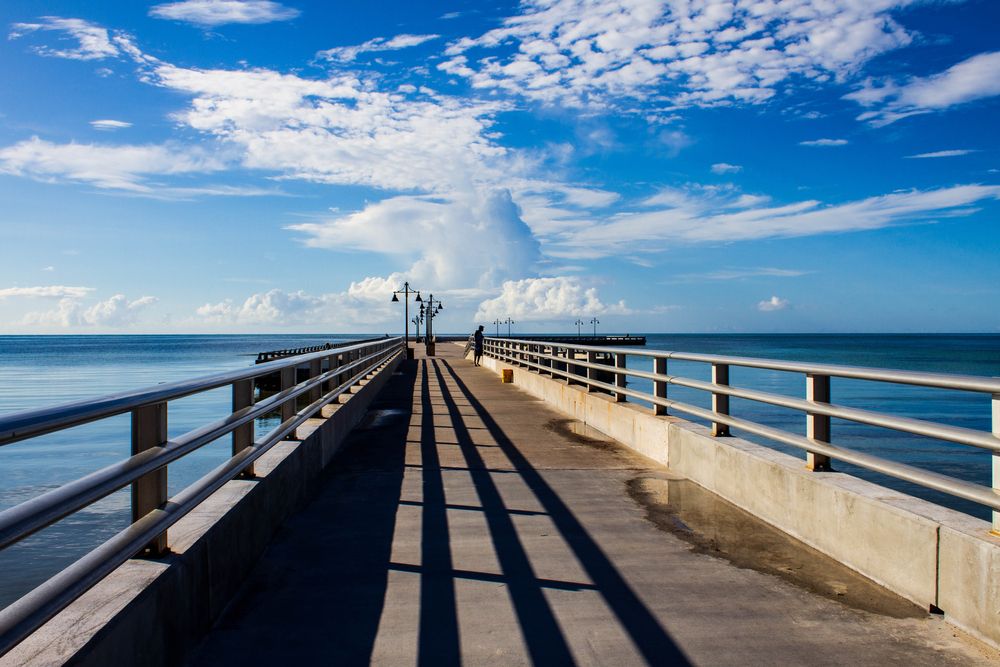 Pier in Higgs Beach in Key West