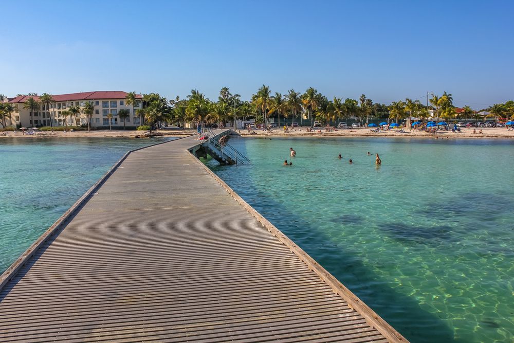 Beautiful view of Higgs Beach in Key West.