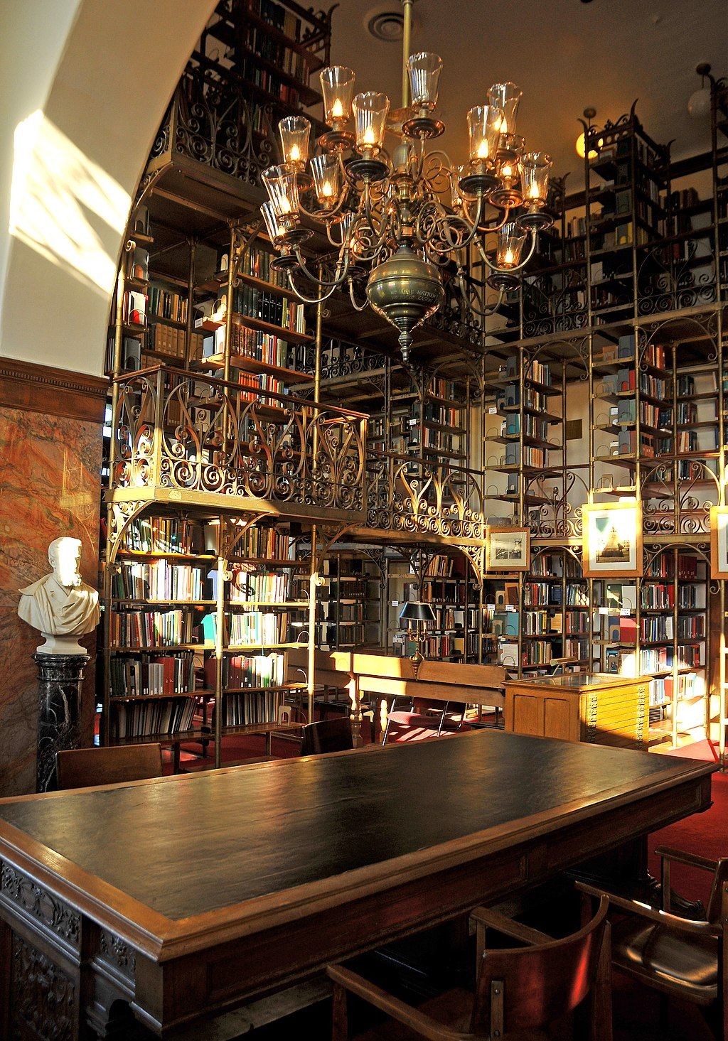 Hundreds of books in A. D. White Library