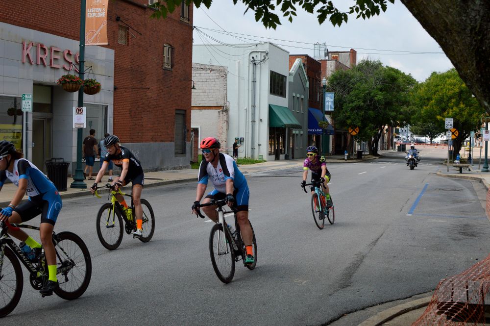 Bike race at the Blue Plum Festival