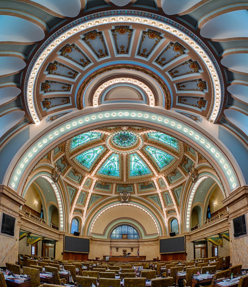 House of representatives chamber in the Mississippi State Capitol