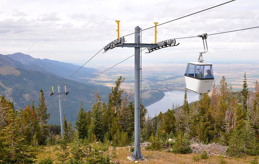 Scenic mountain views from Wallowa Lake Tramway