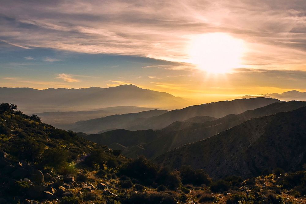 Beautiful sunset at Keys View