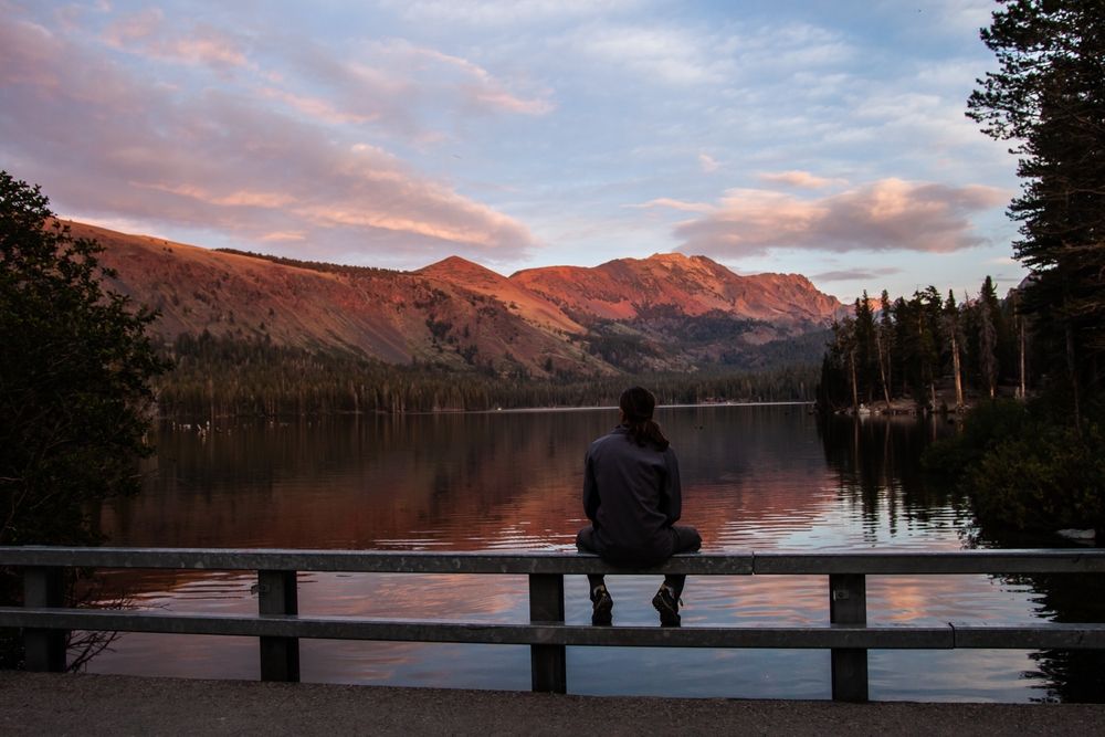 Man Watching Lake Mary