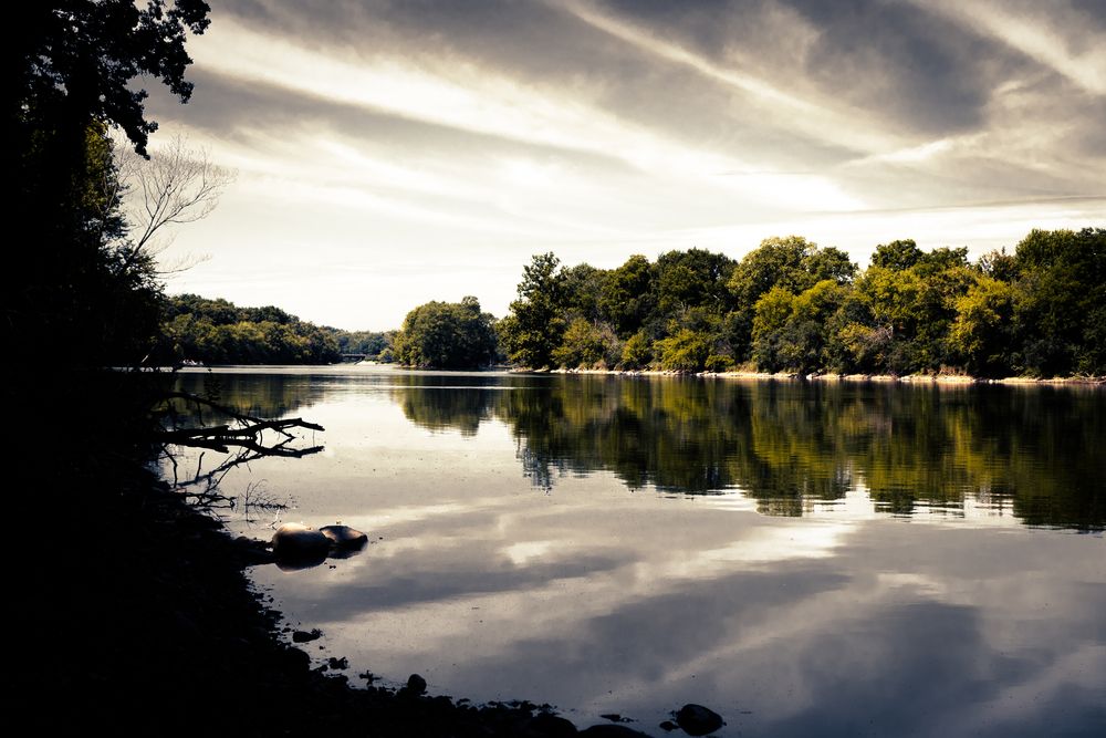 View of the fox river from Hoover Forest Preserve