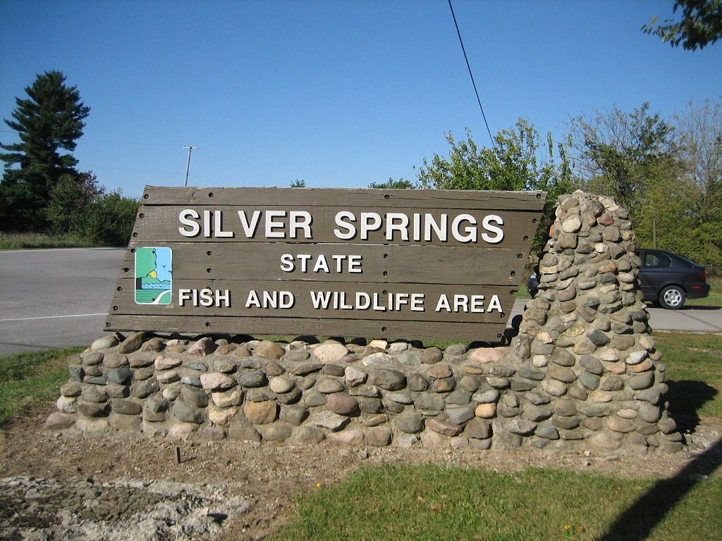 Welcome sign of Silver Springs State Fish and Wildlife Area