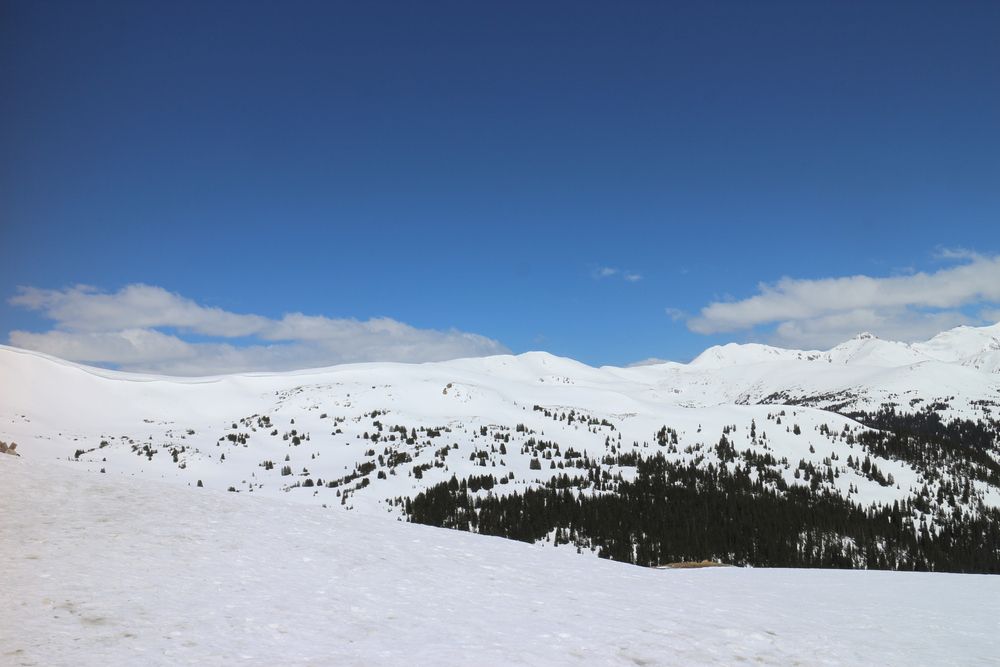 The snow-covered Loveland Pass