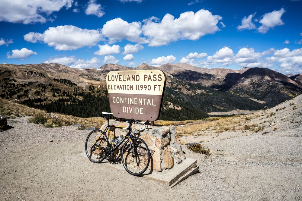 Elevation sign at Loveland Pass