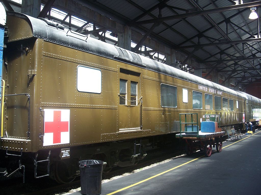 Hospital railcar at Gold Coast Railroad Museum