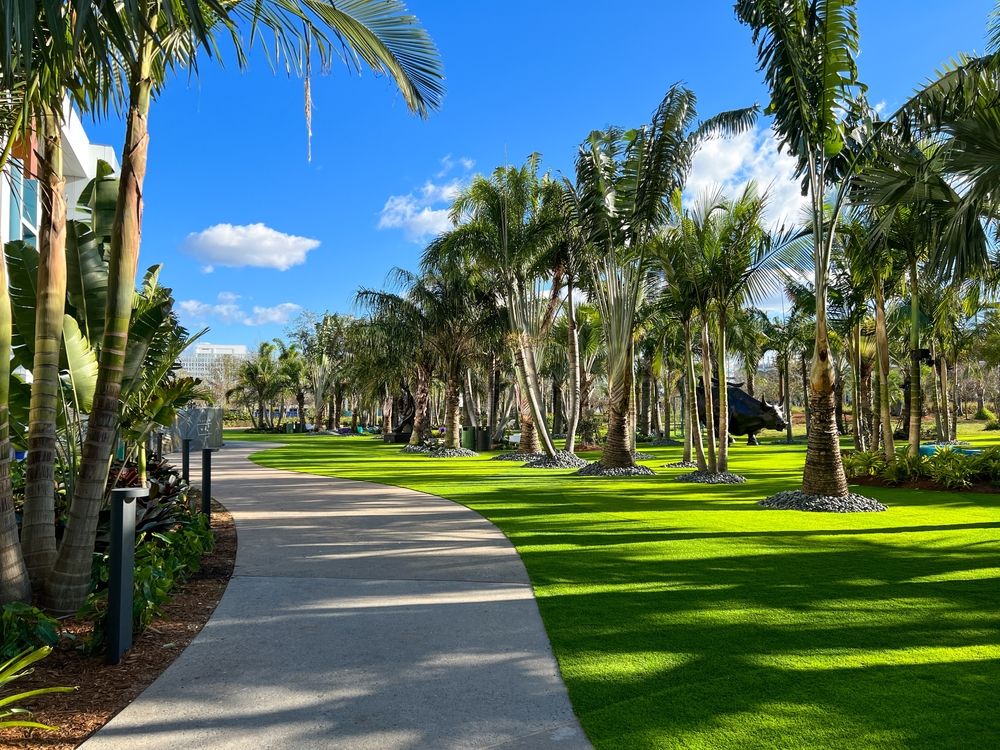 Paved trail at Lake Nona Sculpture Garden
