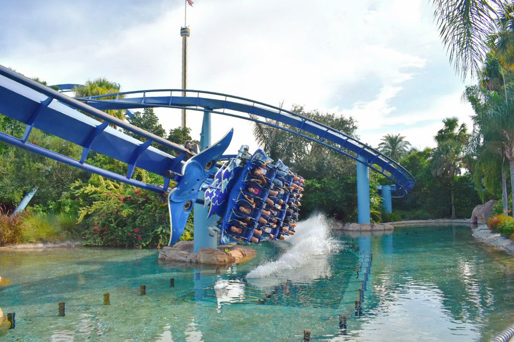 Rollercoaster at SeaWorld Orlando