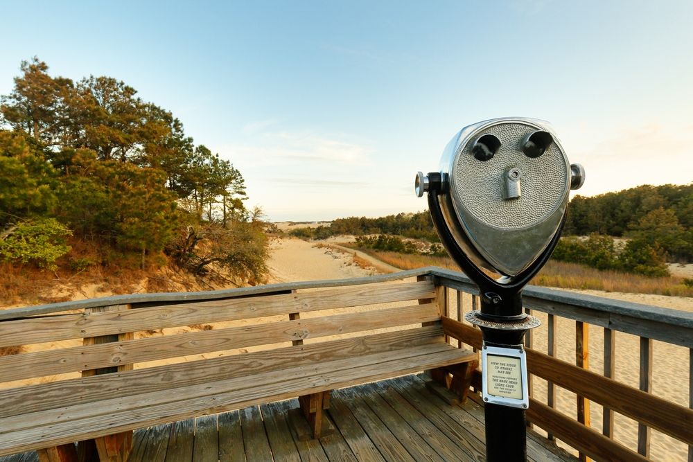 Coin-operated binoculars at Jockey's Ridge State Park