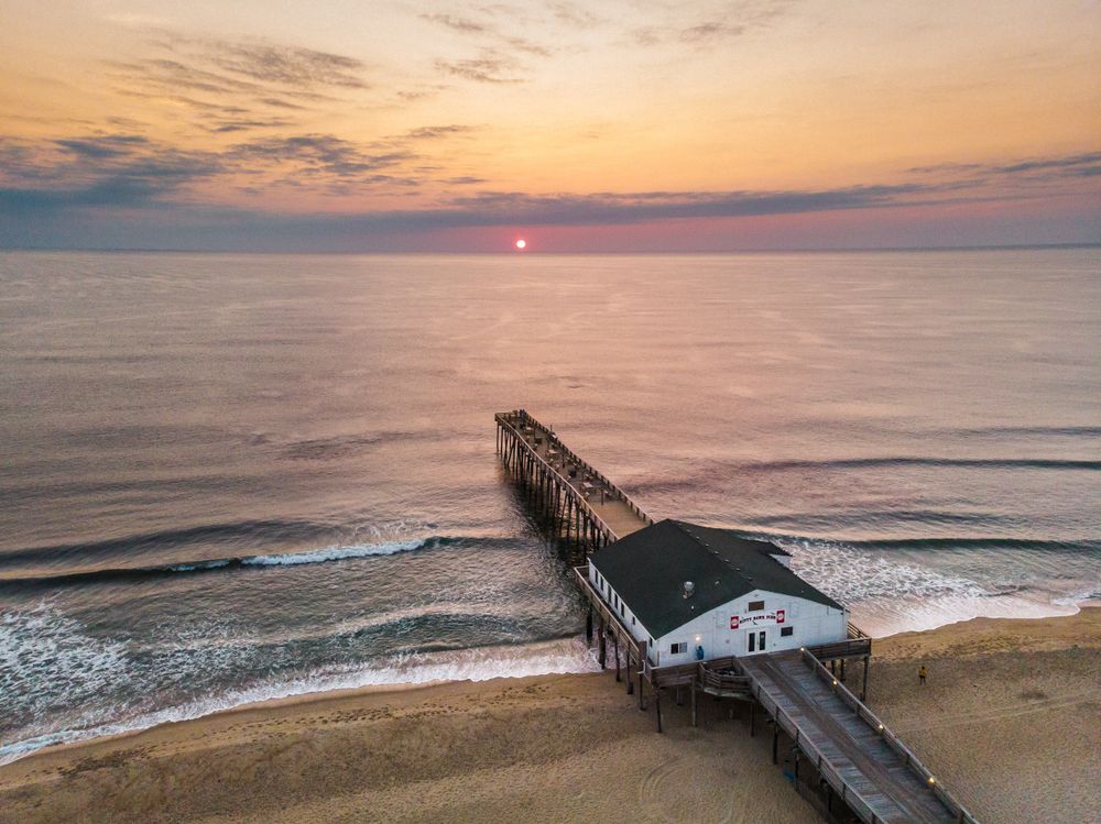 Aerial view of Kitty Hawk Pier