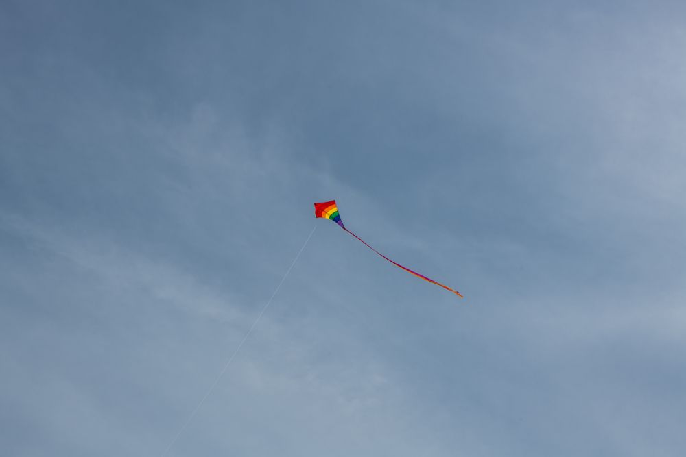 Colorful kite during the Outer Banks Kite Festivals