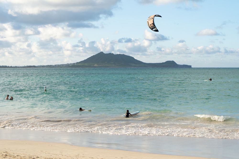 Windsurfing at Kailua Beach Park