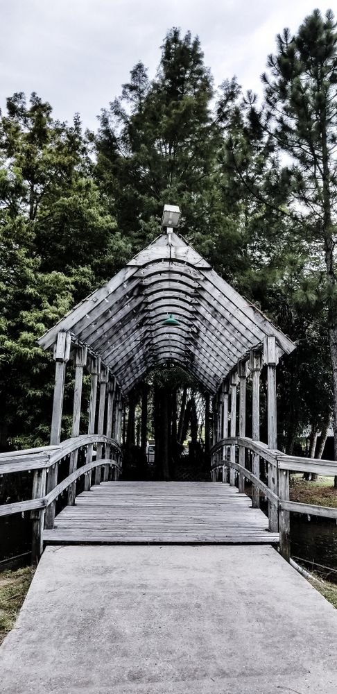 Wood bridge at Heritage Park