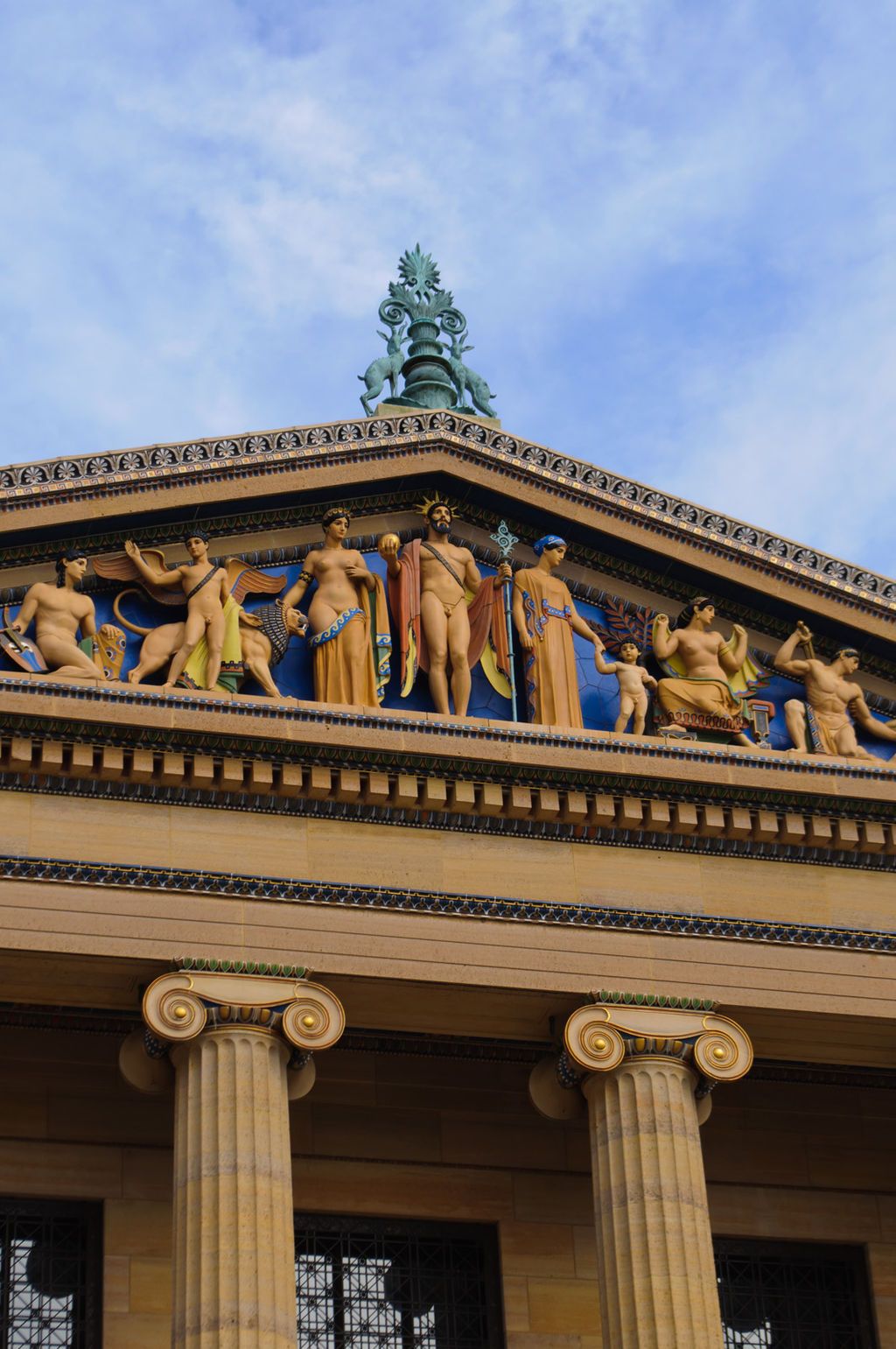 Details of the Philadelphia Museum of Art building