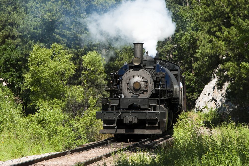 A 1880 steam train at Black Hills Central
