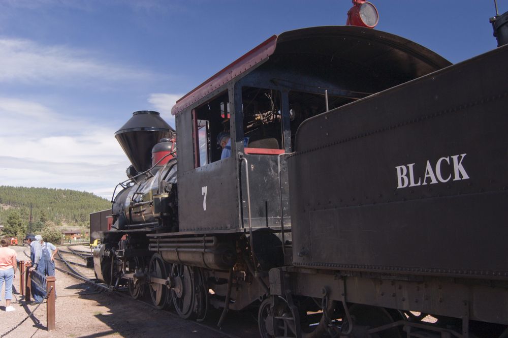 Close details of a Black Hills Central train