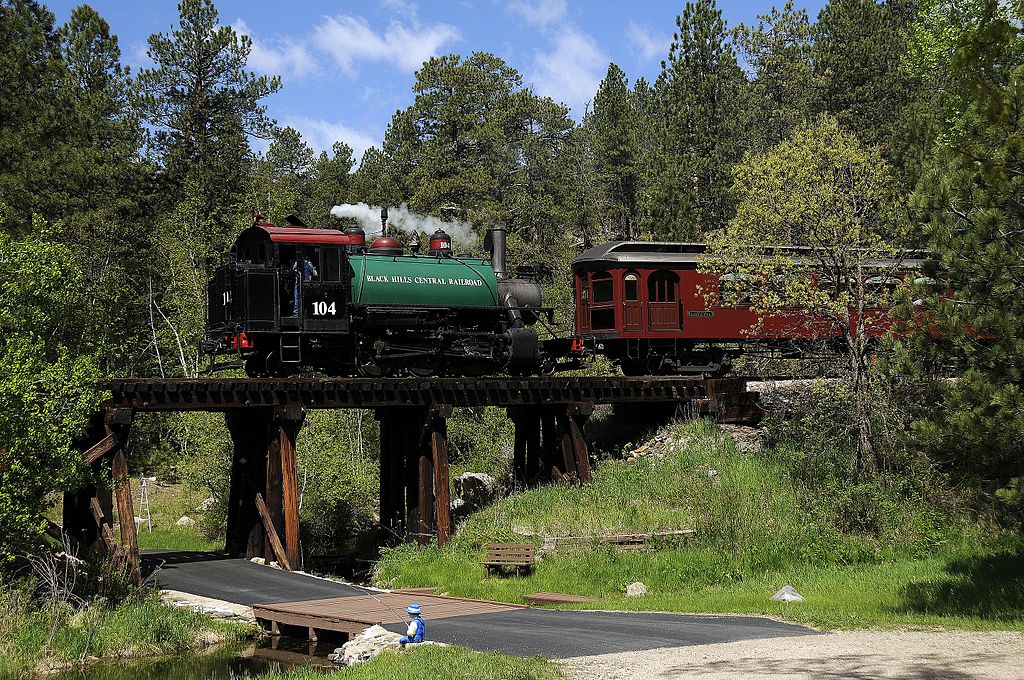 A Black Hills Central train on its way to Keystone
