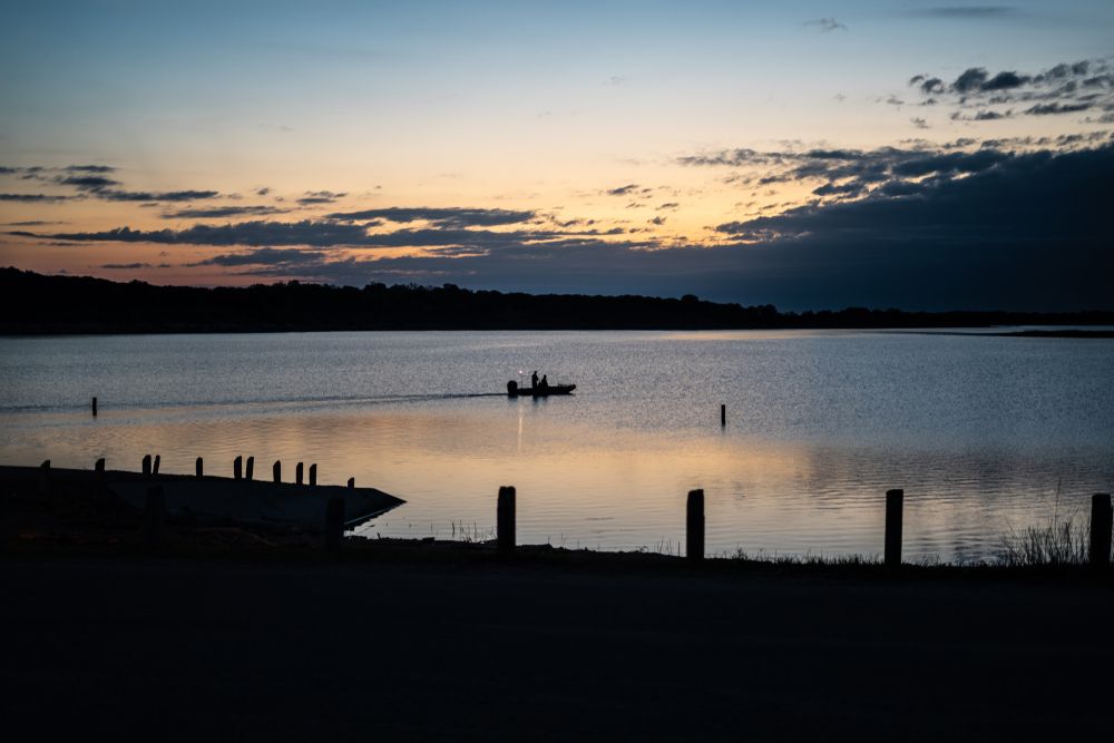 Sunset over the waters of Cedar Gap Park