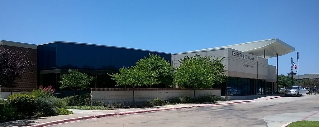 Facade of the Keller Public Library