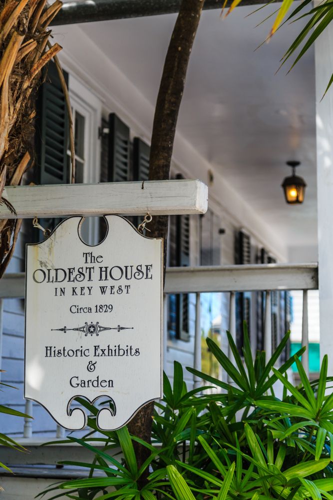 Signage of the Oldest House in Key West