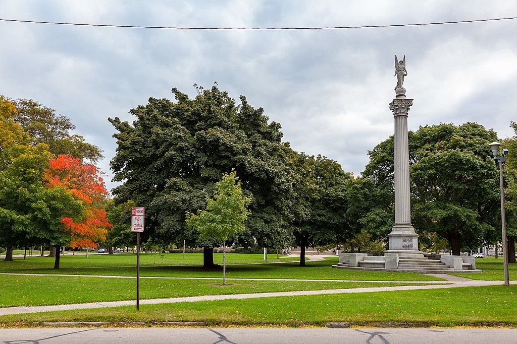 Monument at Library Park